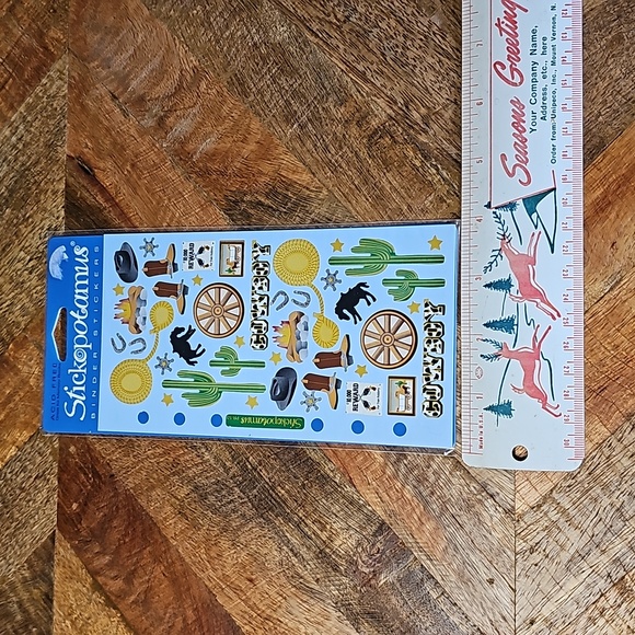 Stickopotamus Binder Sticker sheet Cowboy stickers sealed - Picture 6 of 7